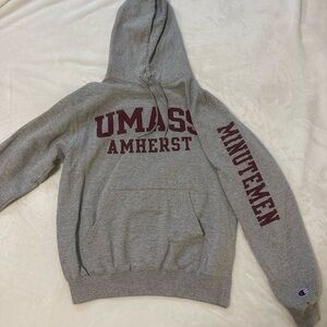 Champion Gray UMass Amherst Minutemen Hoodie